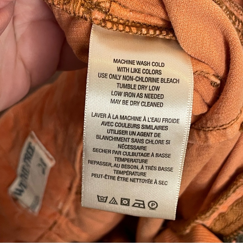 Free People We The Free Jayde Corduroy High Rise Flare Jeans in Burnt Orange 28 - Picture 11 of 13